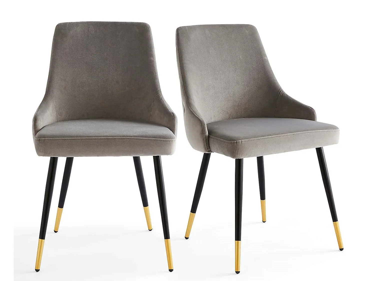Grey velvet dining chair
