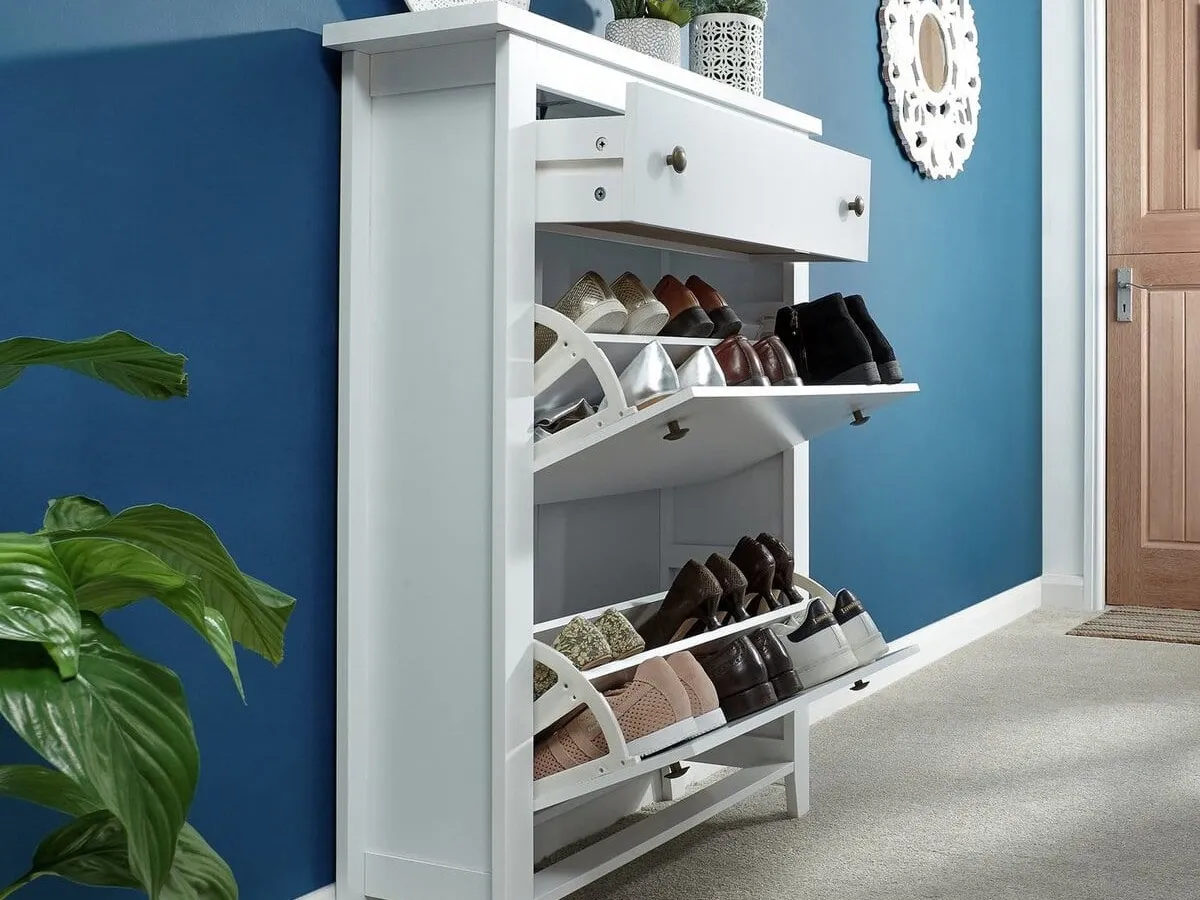 White shoe cabinet