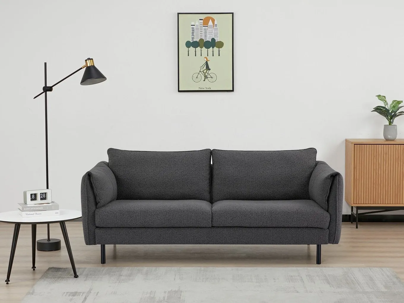 Charcoal grey sofa