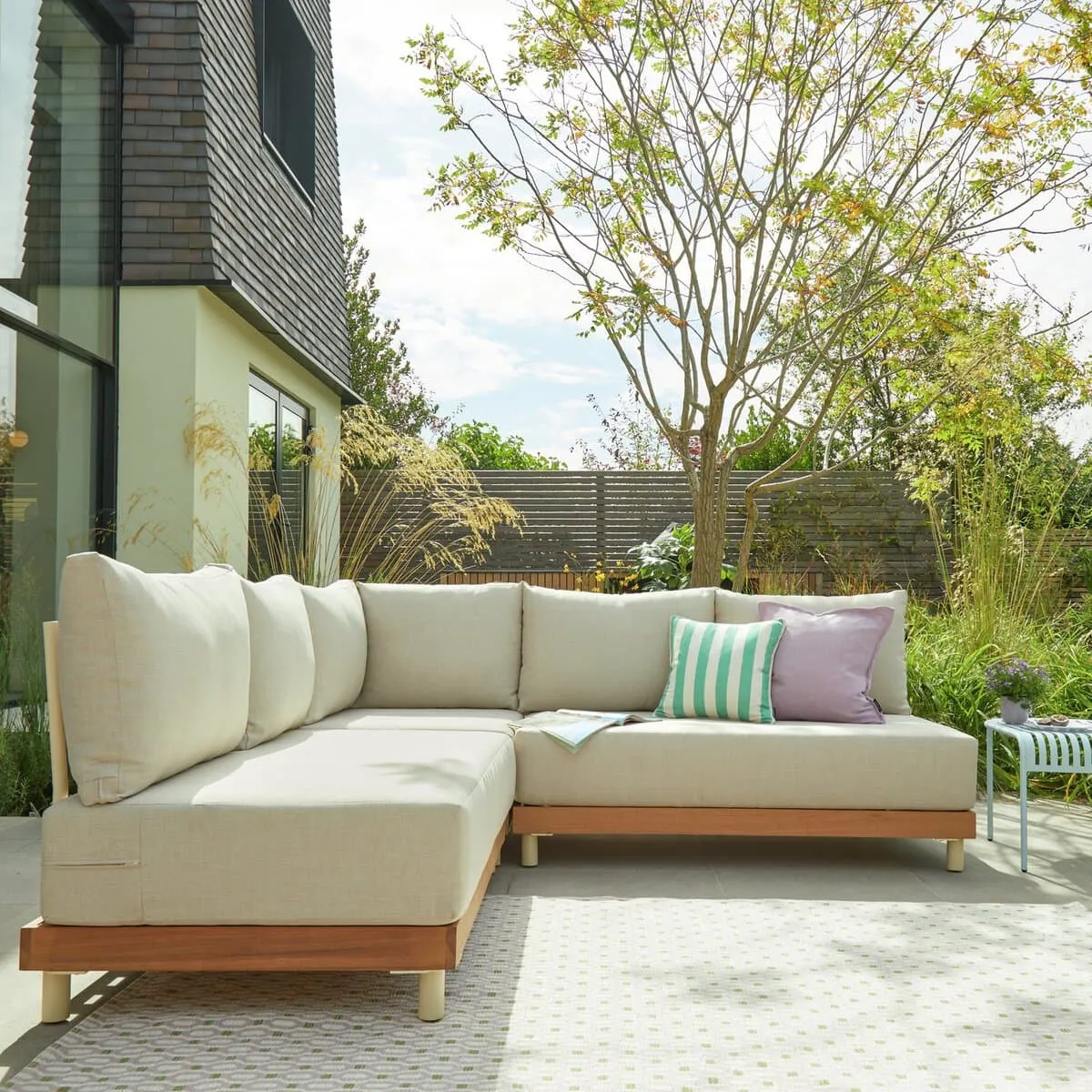 Modular garden corner sofa