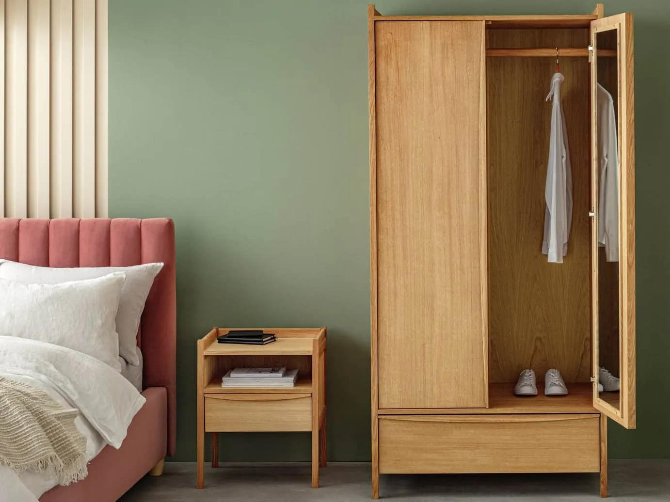 Contemporary oak bedroom furniture
