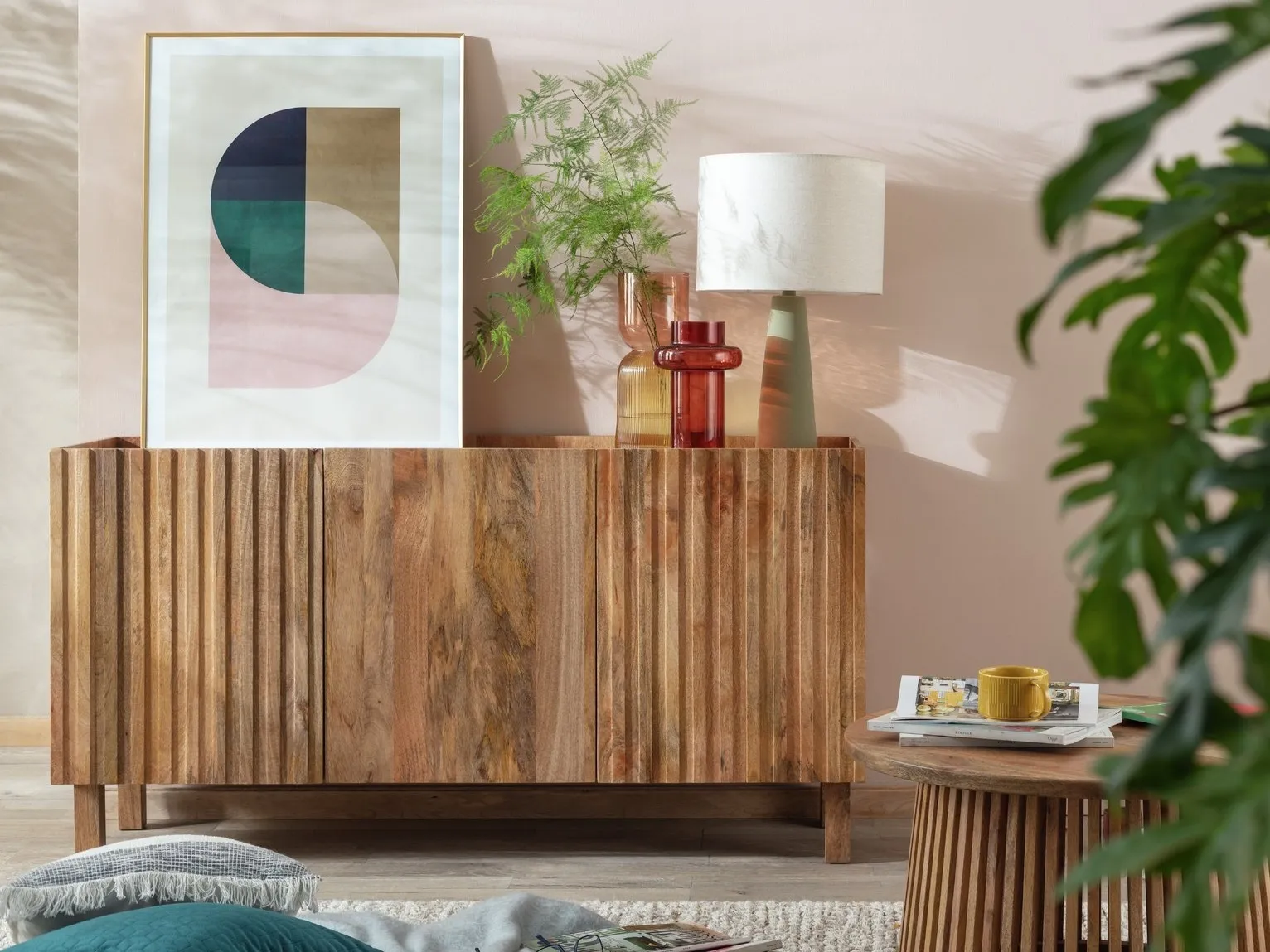 Mango wood sideboard