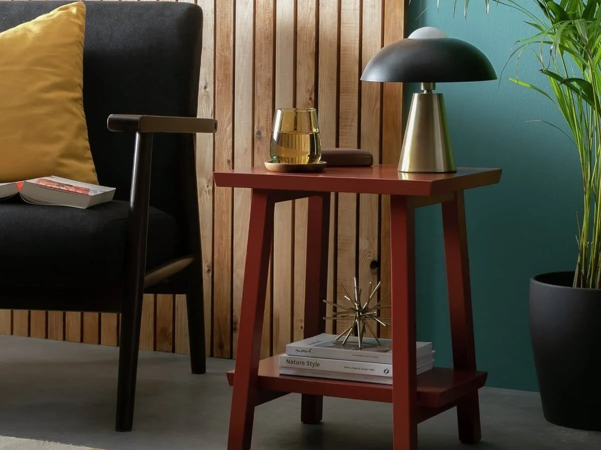 Cinnamon red side table