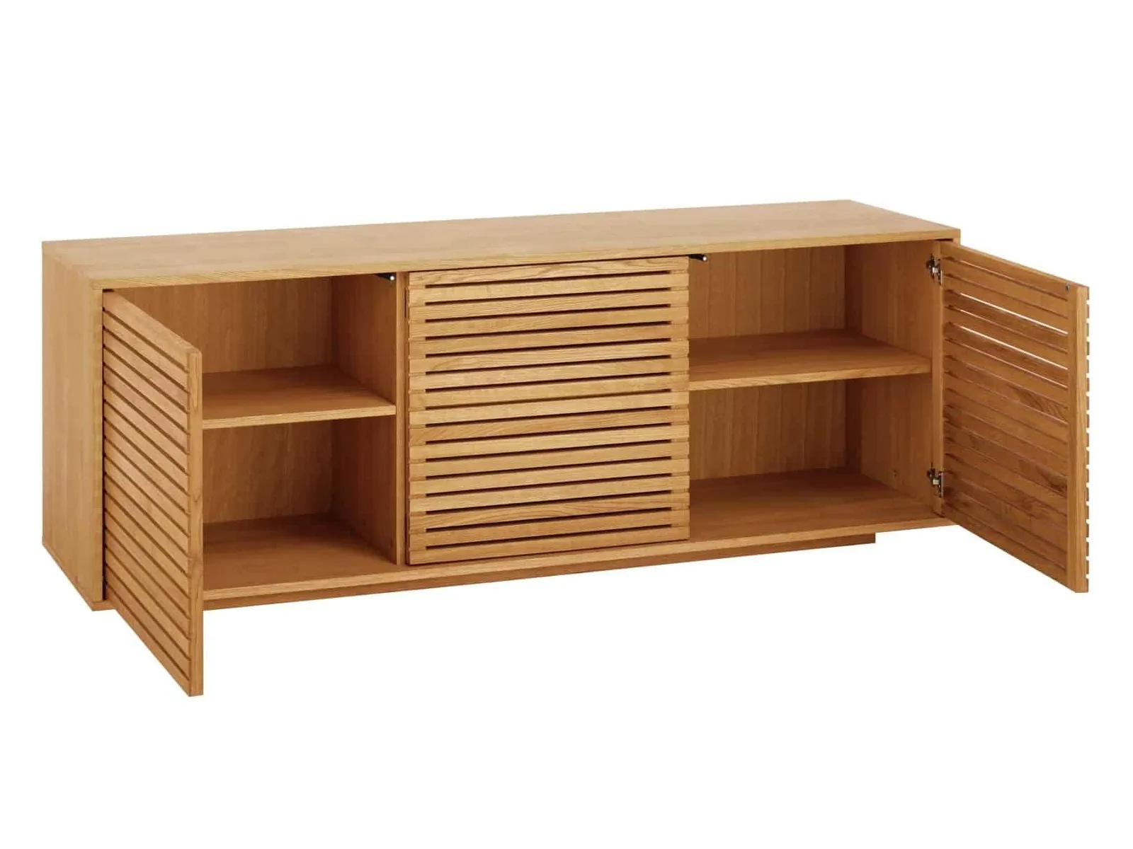 Oak sideboard with slatted doors