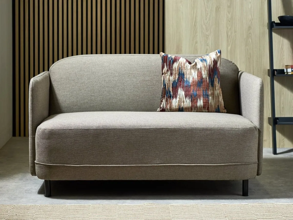 Grey fabric 2-seater sofa