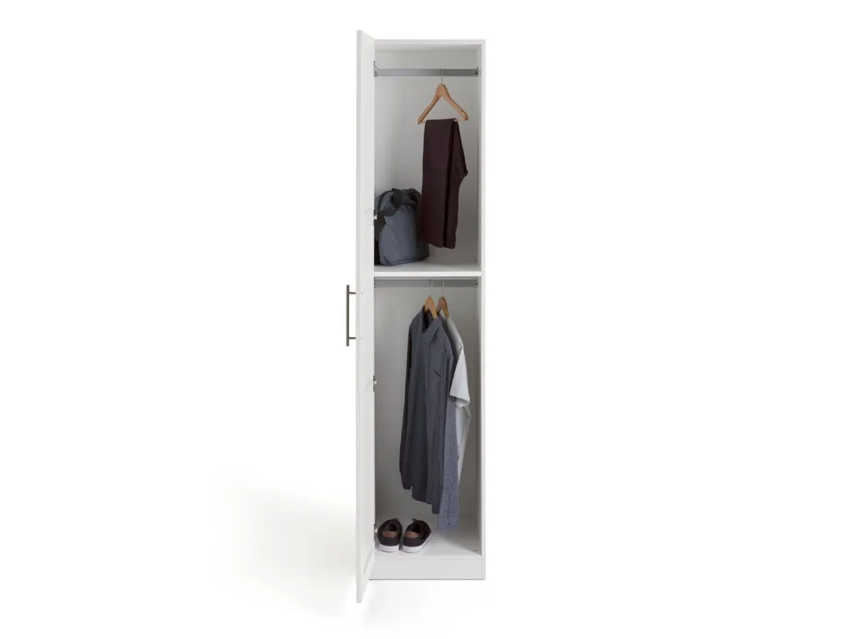 White Single Door Wardrobe