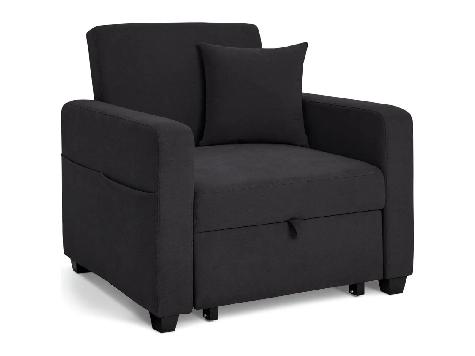 Charcoal fabric armchair