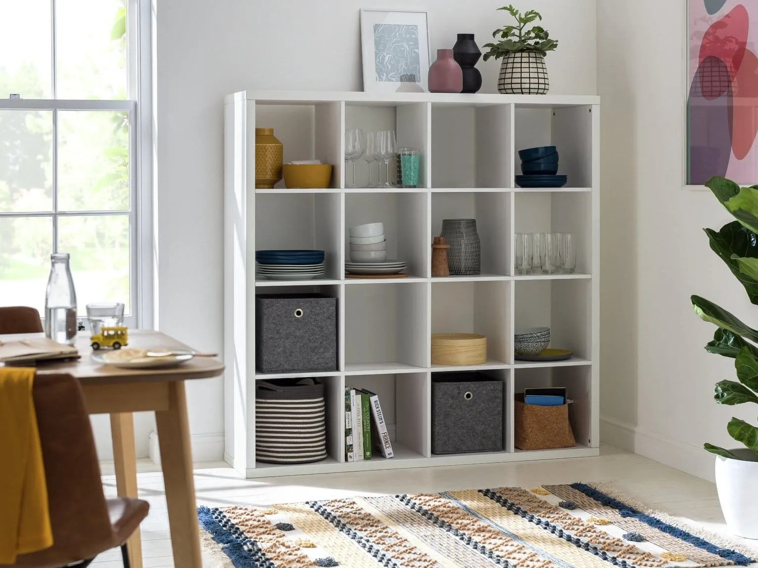White cube bookcase