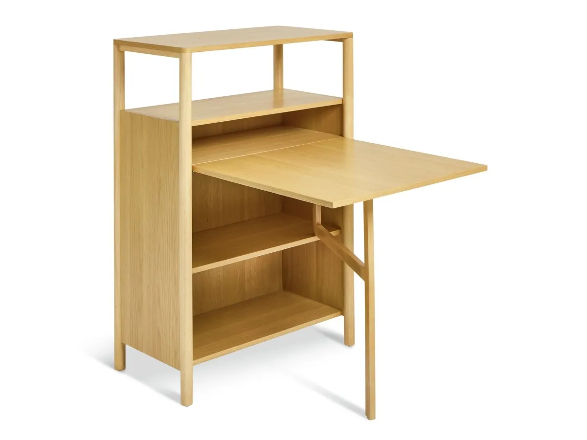 Fold-out dining table and folding chair