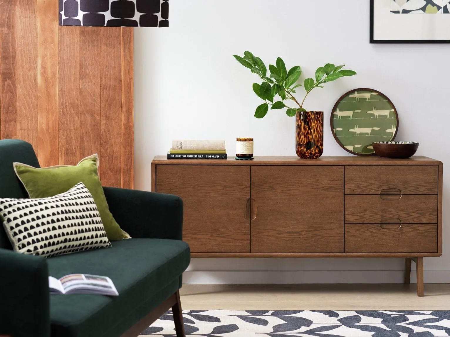 2-door walnut sideboard