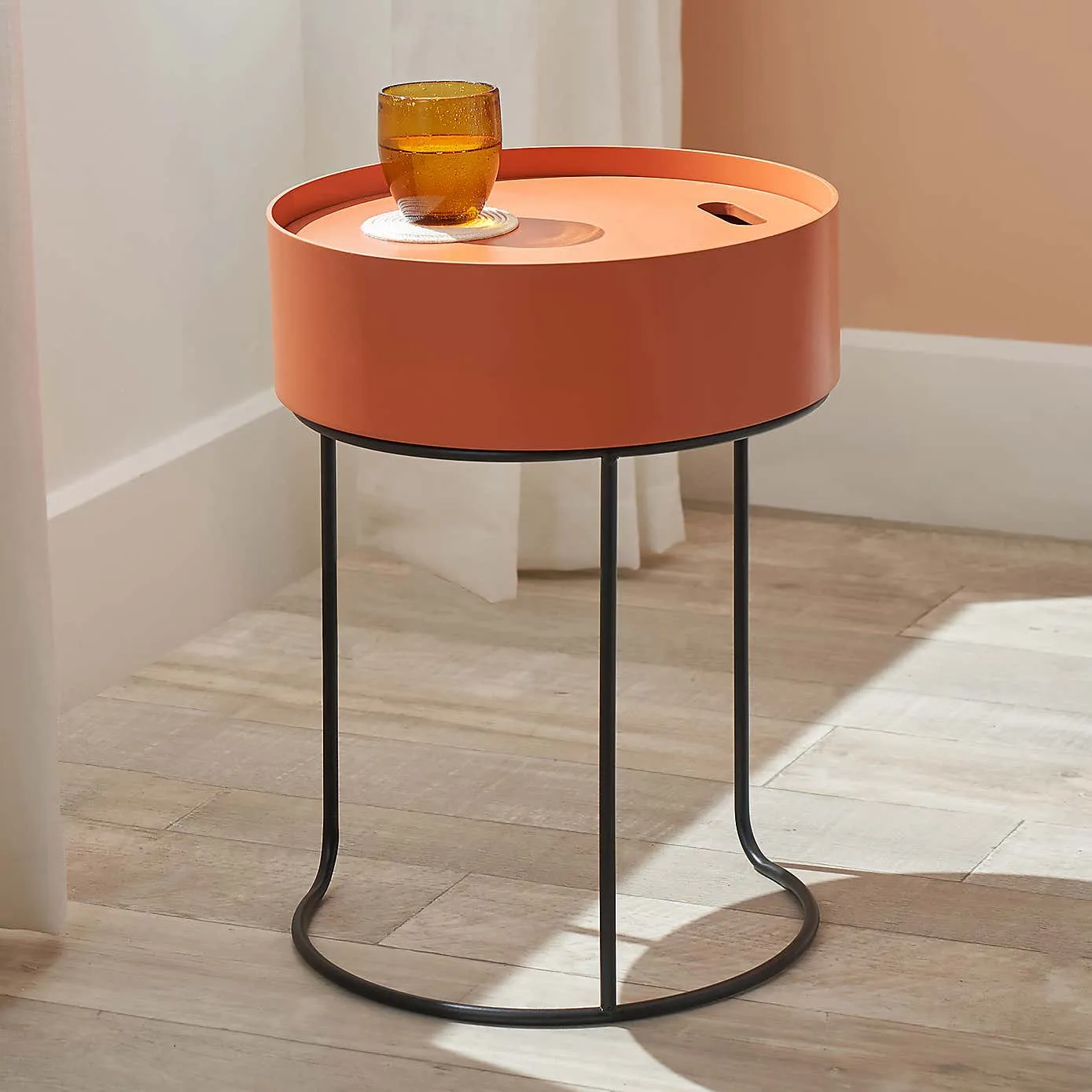 Tobacco brown storage table