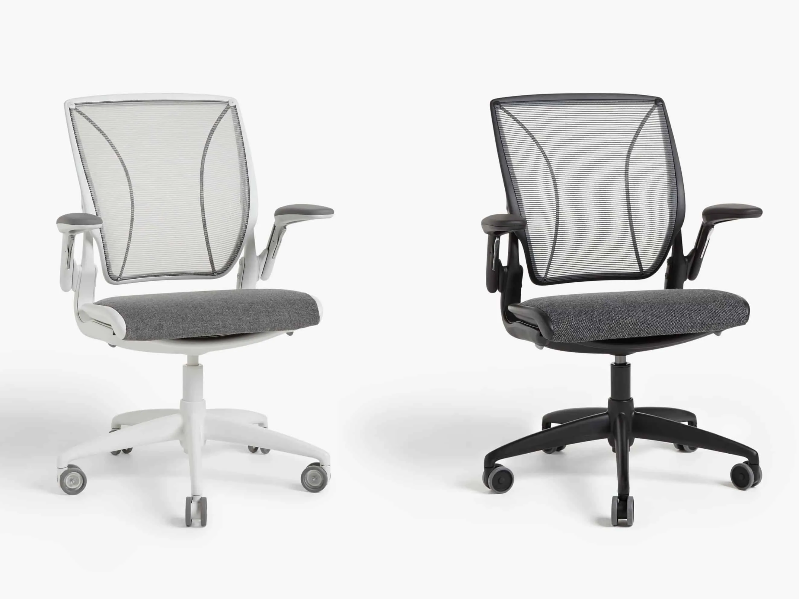 White and black office chair