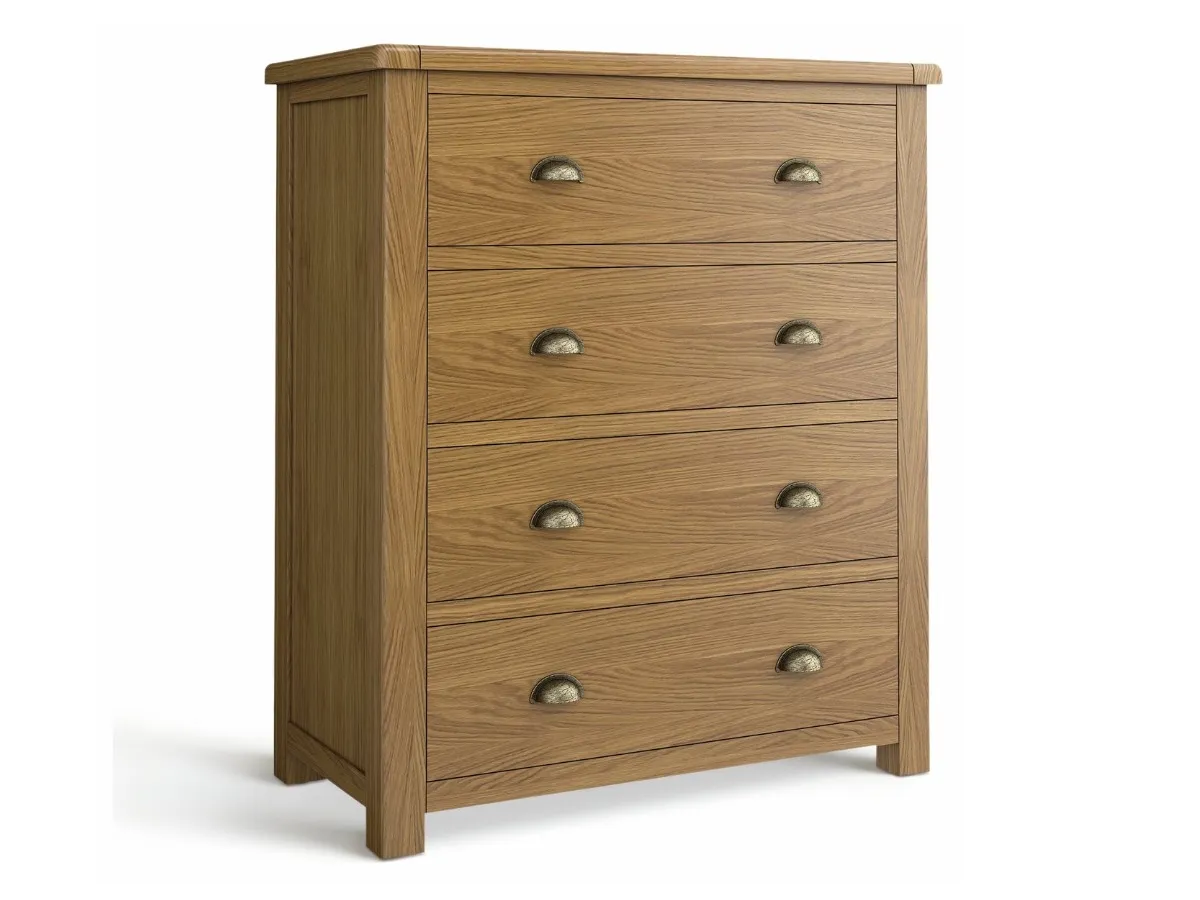Oak 4-drawer chest