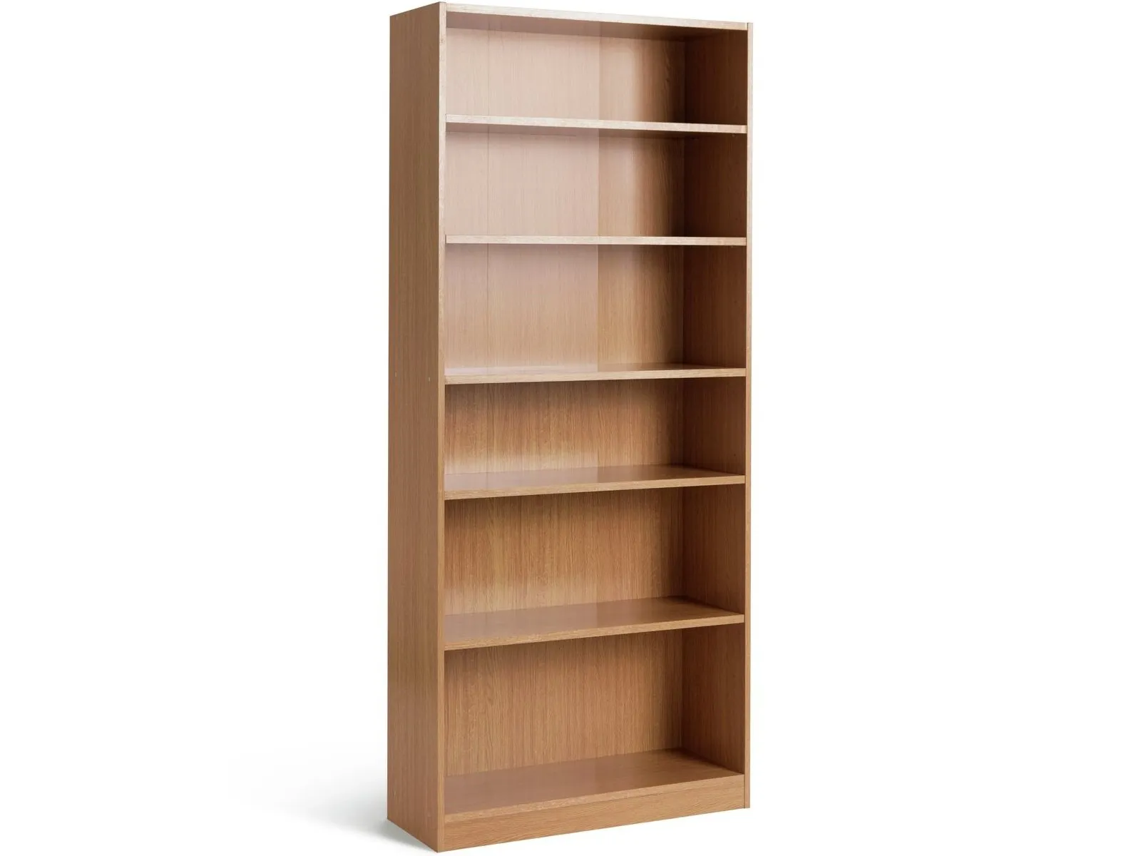 Tall oak bookcase