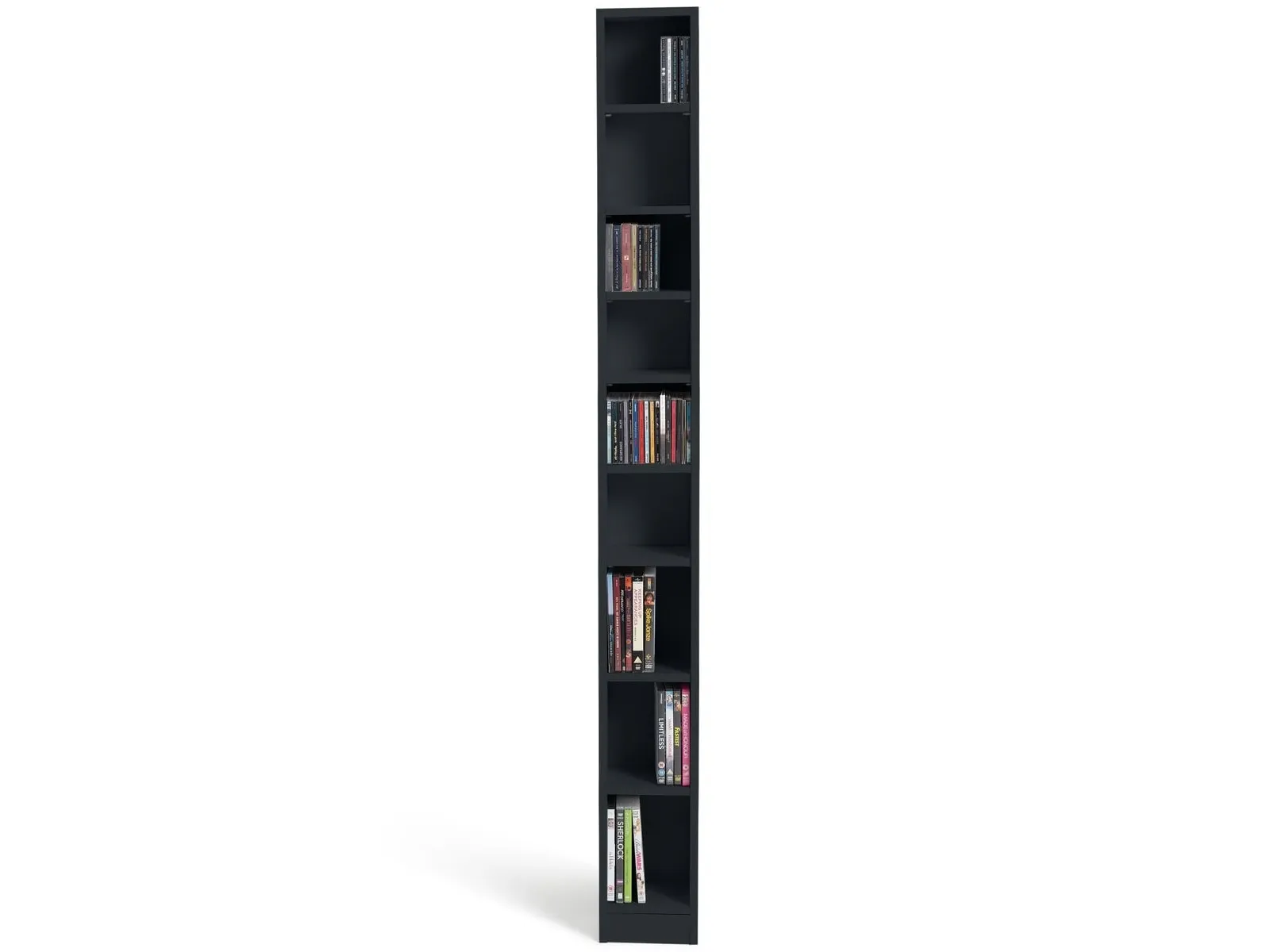 Tall black dvd storage unit
