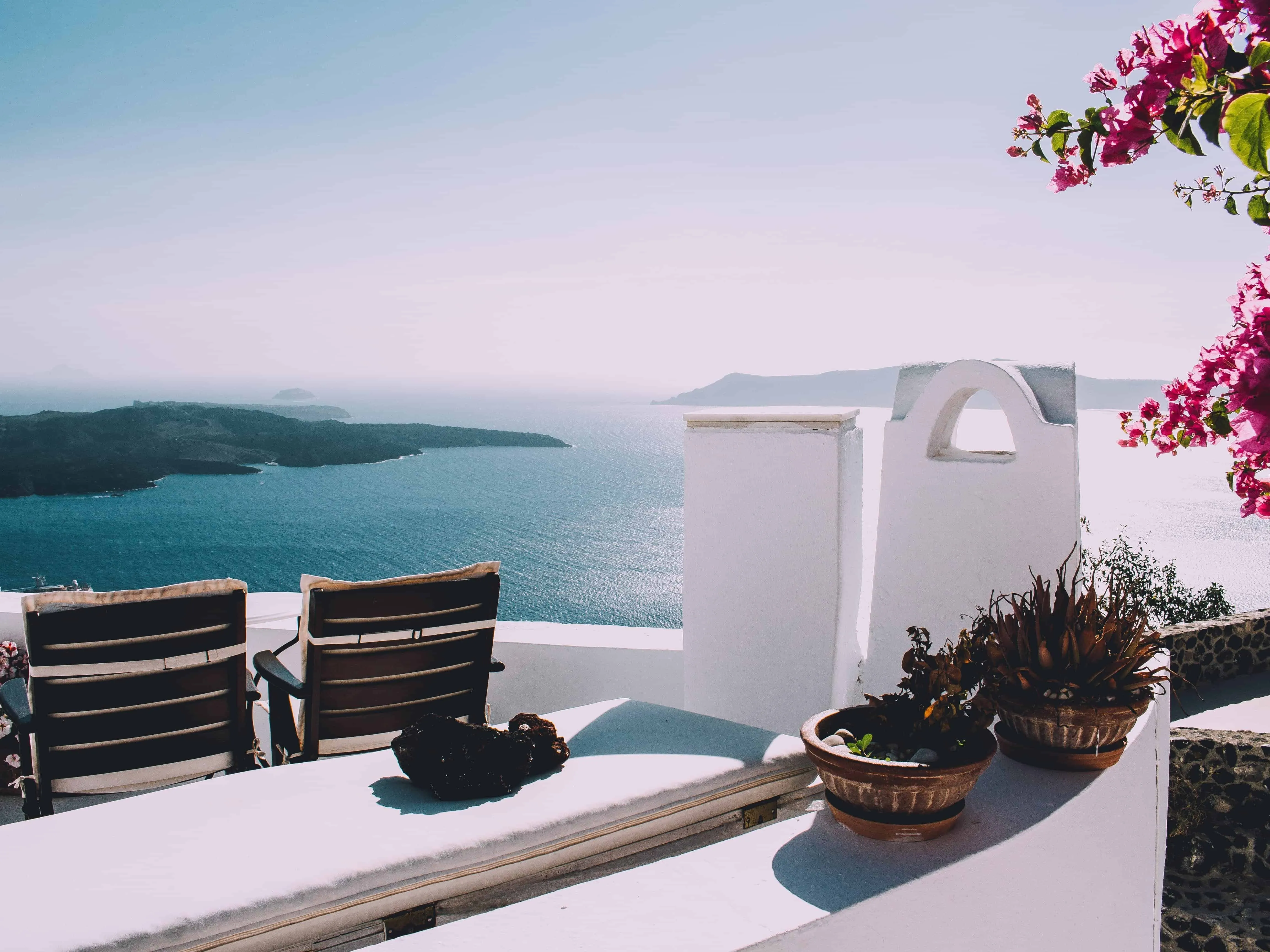 Mediterranean terrace with sea view