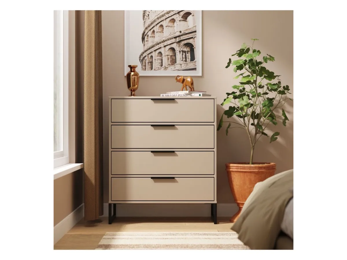 Beige 4-drawer chest