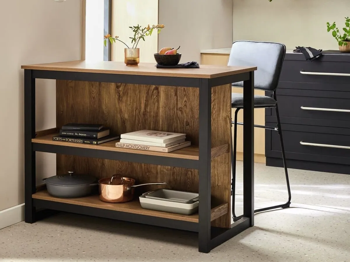 Oak effect bar table