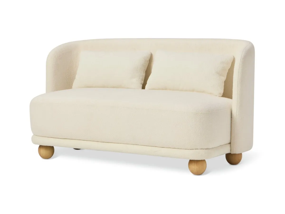 Boucle fabric upholstered sofa