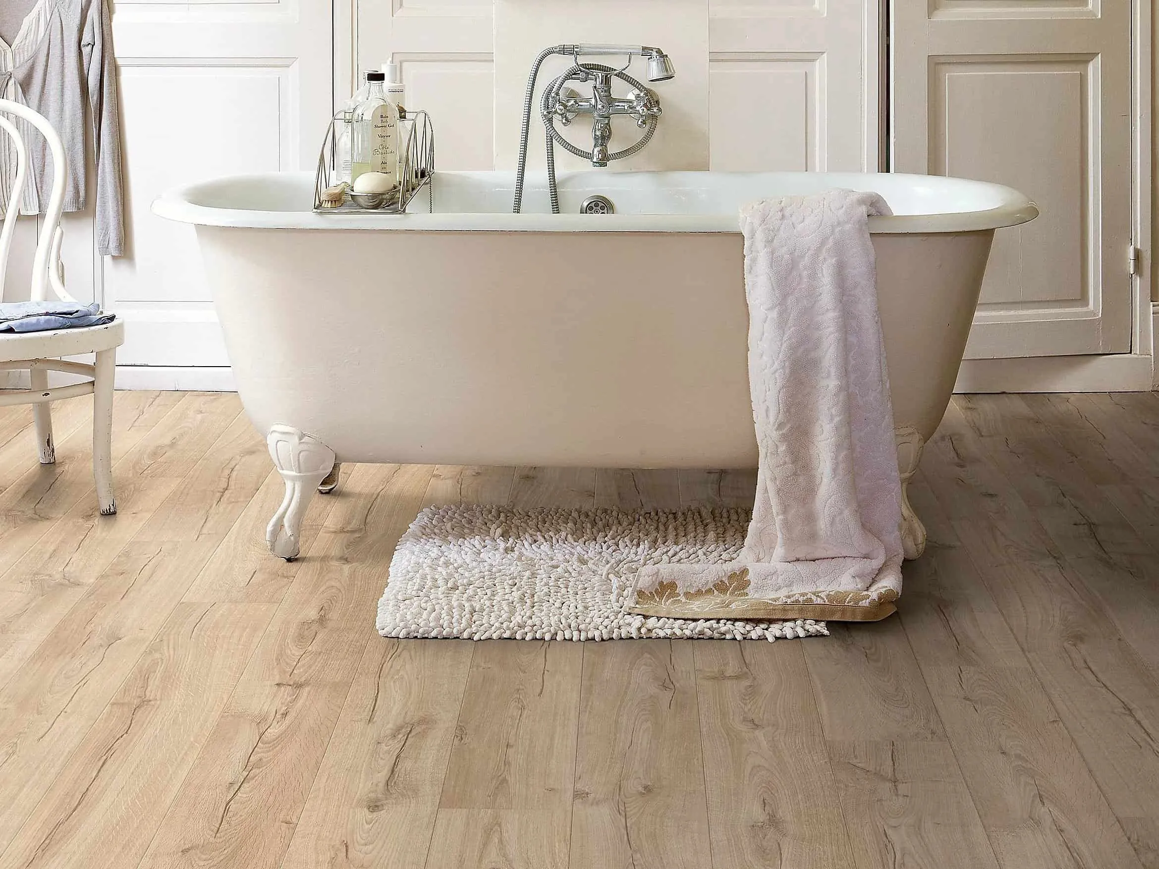 Oak effect laminate flooring