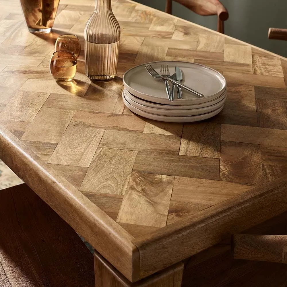 Mango wood parquet top