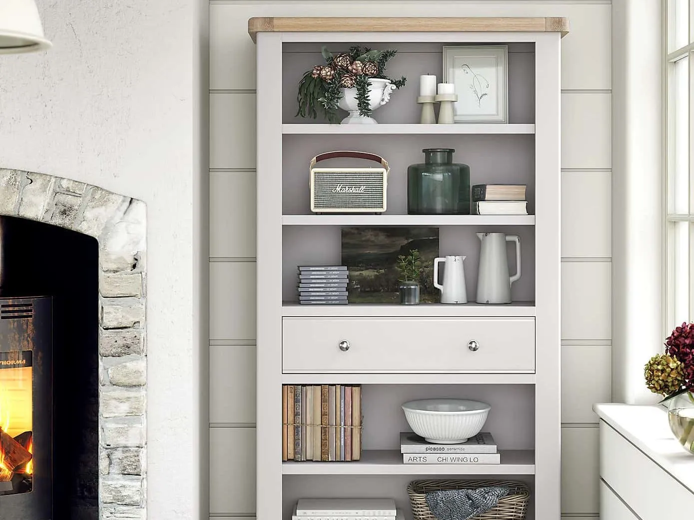 Painted bookcase