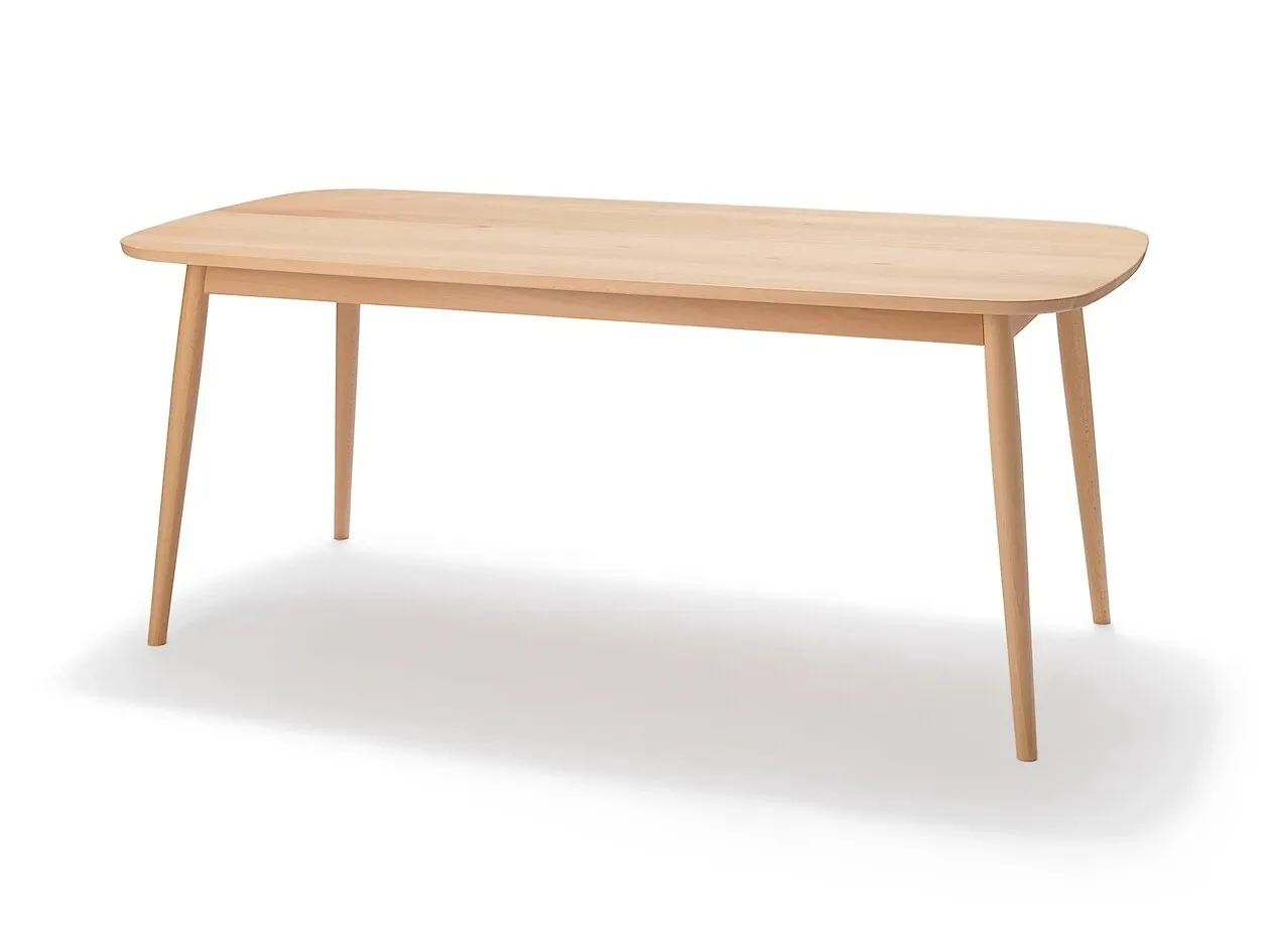 Large rectangular beech dining table