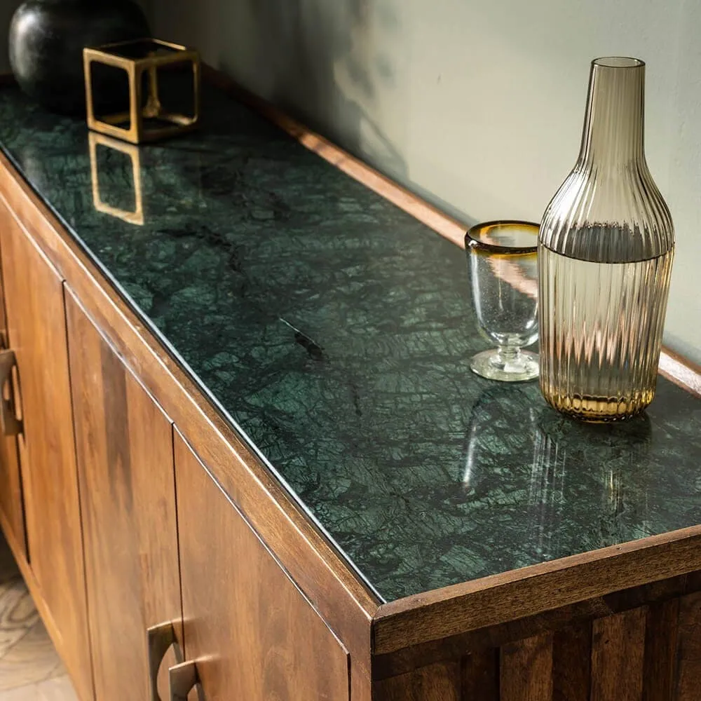Green marble top