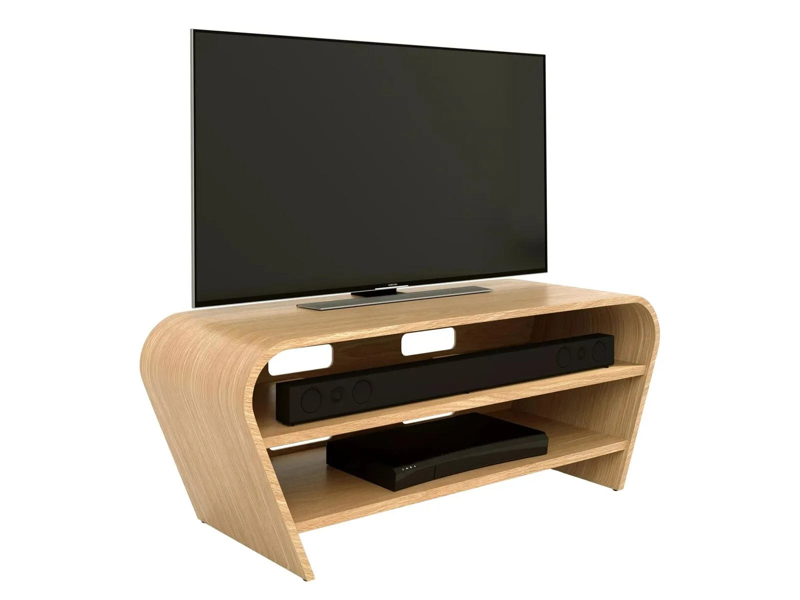 Designer oak tv stand