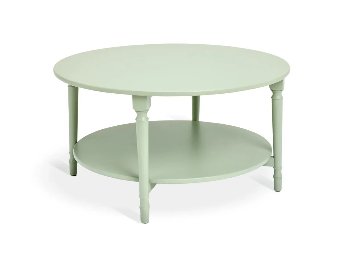 Round green coffee table