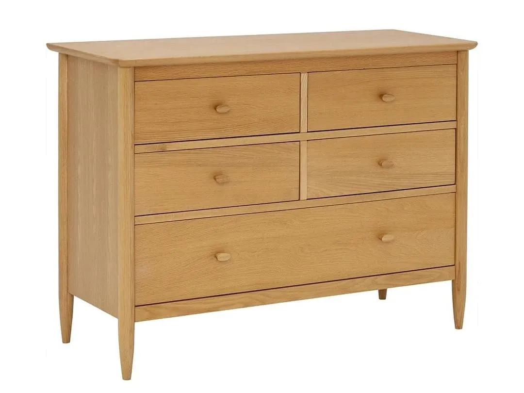 Oak 5-drawer chest