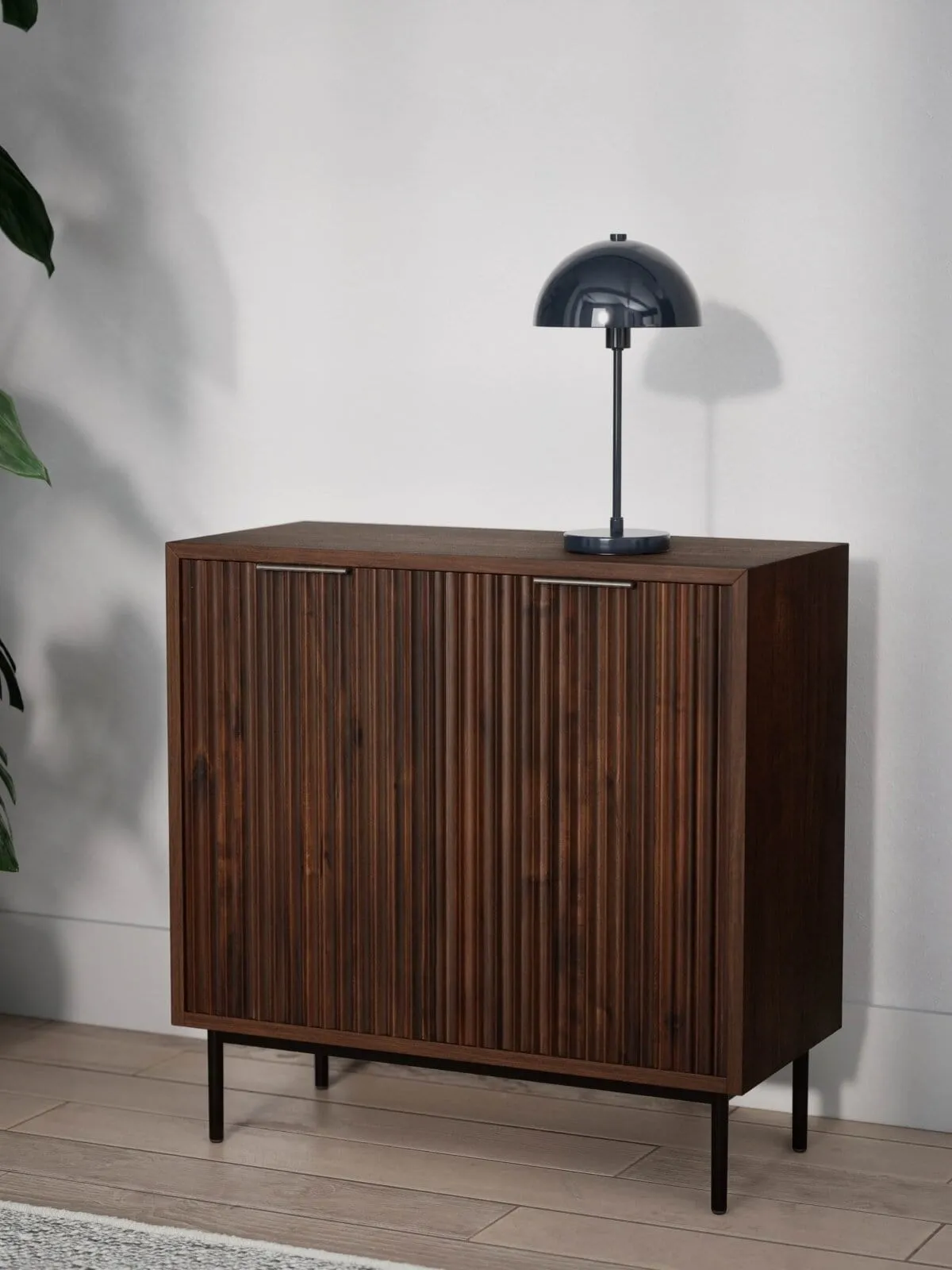 Mid-century style dark wood 2-door sidebaord