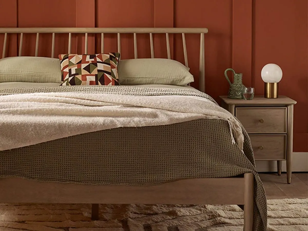 Contemporary ercol-style bed frame