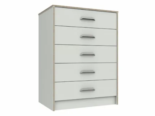 White 5-drawer chest