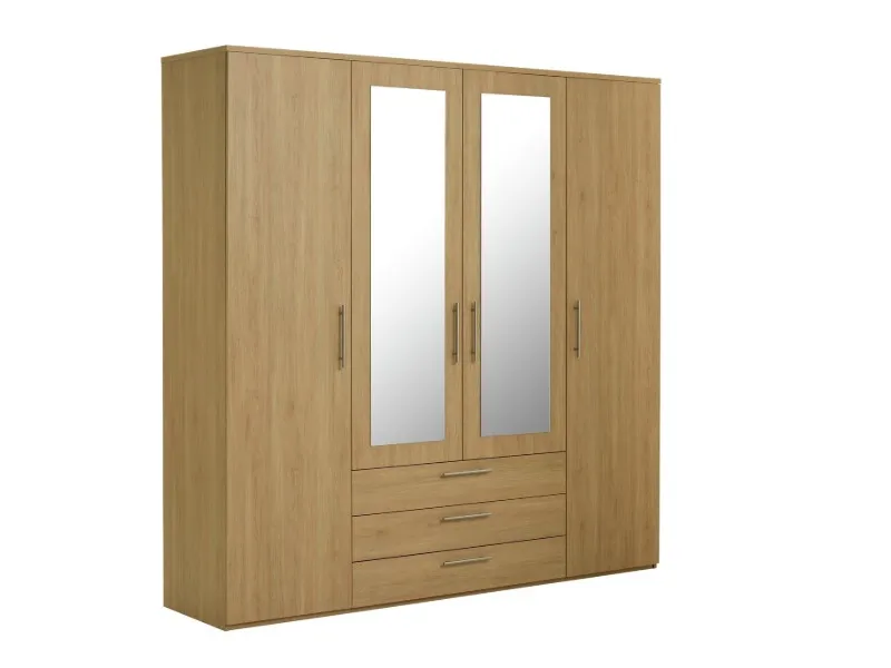 Oak finish wardrobe