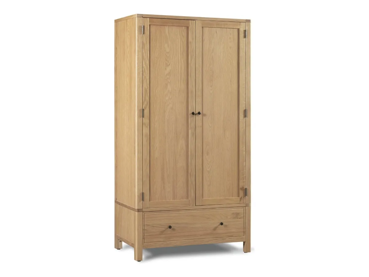 Oak 2-door wardrobe