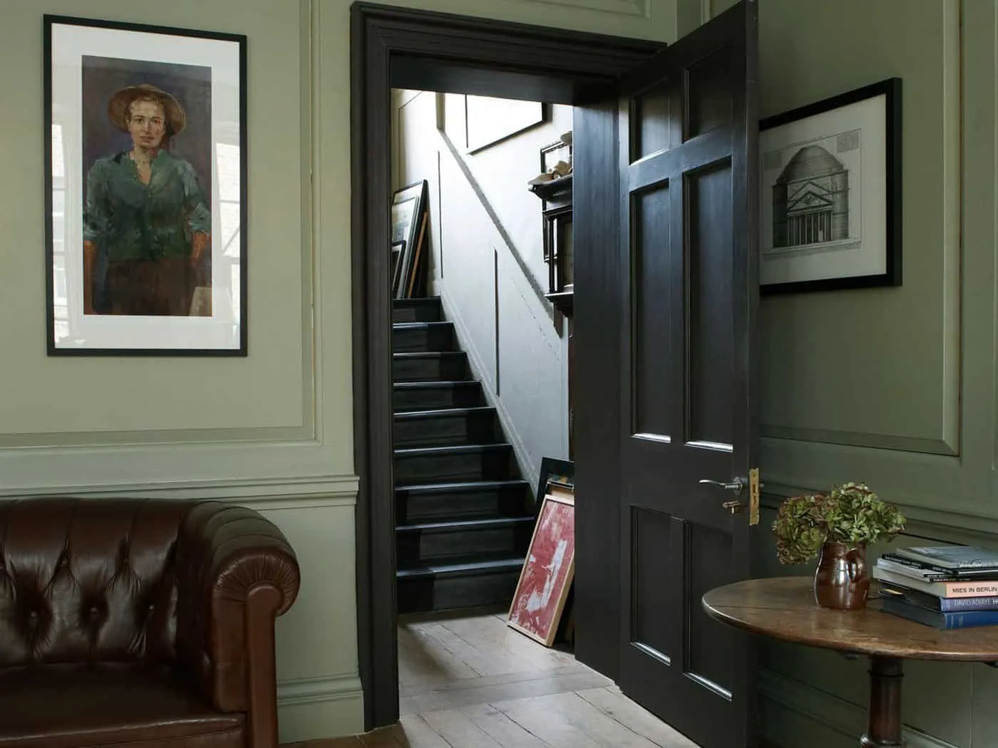 Dark green and black decor scheme