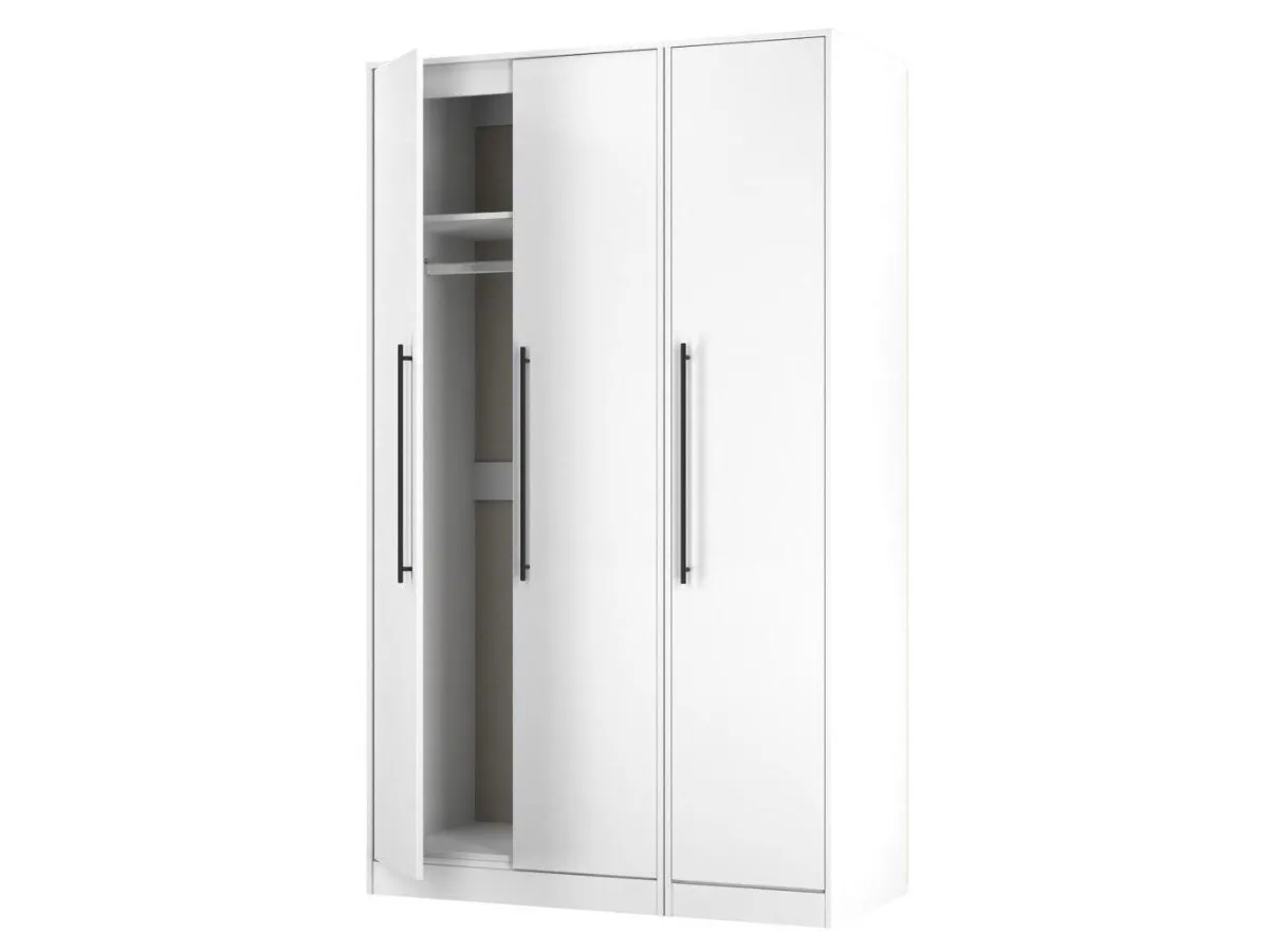 White 3-door wardrobe