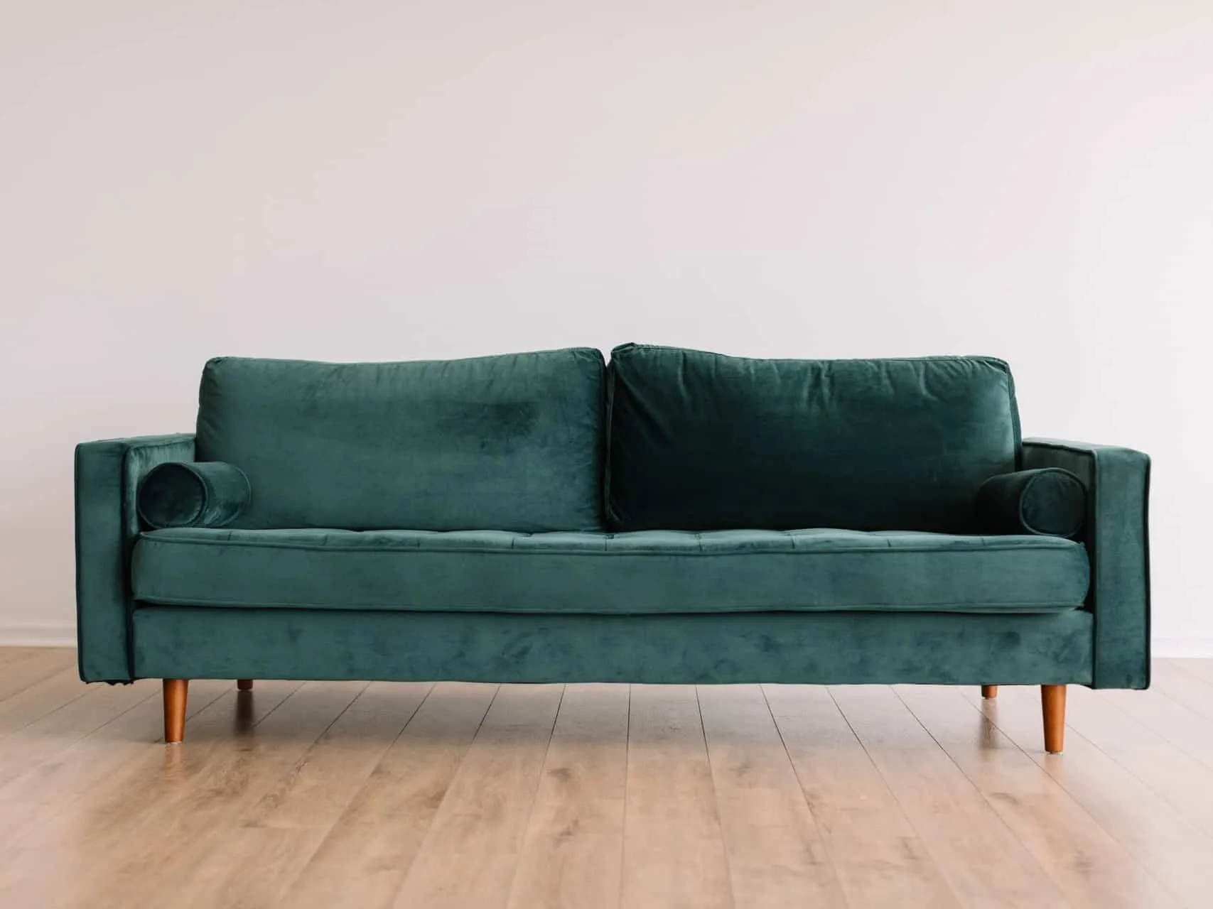 Green fabric sofa