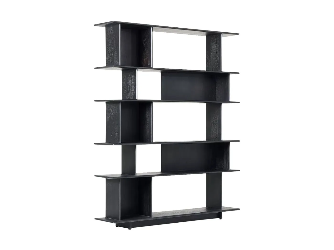 5-tier black designer bookcase