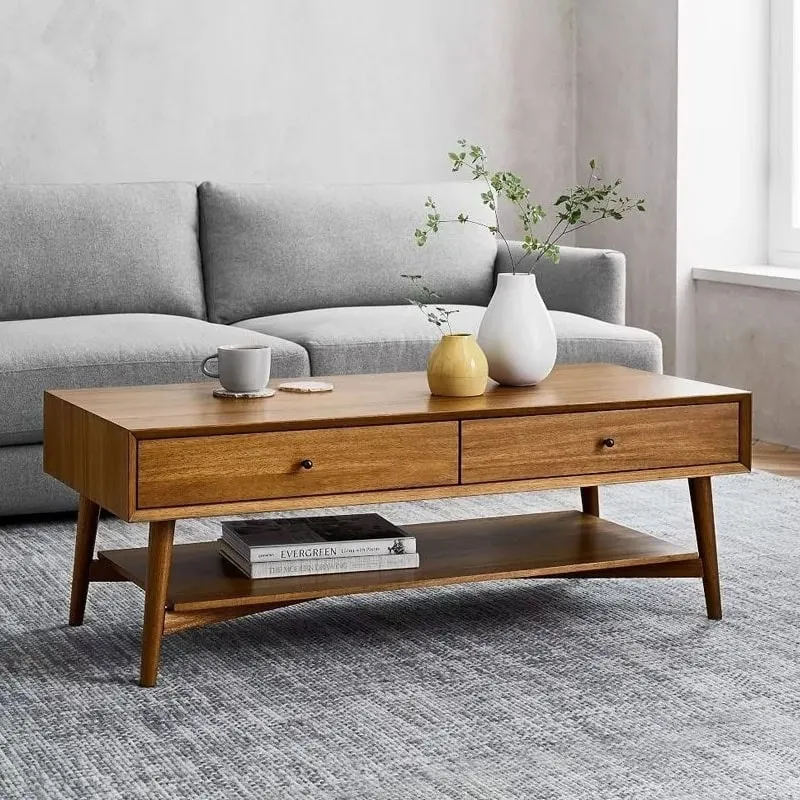 2-drawer mid-century-style coffee table