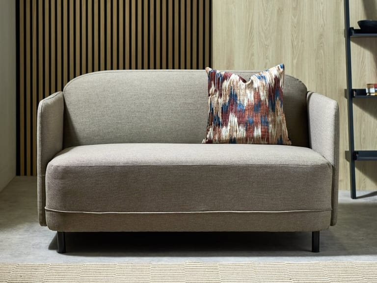 Grey fabric 2-seater sofa