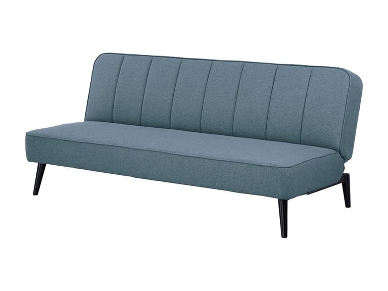 Blue fabric sofa bed