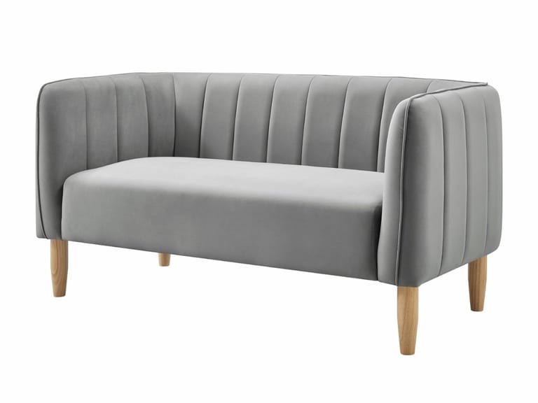 Grey velvet sofa