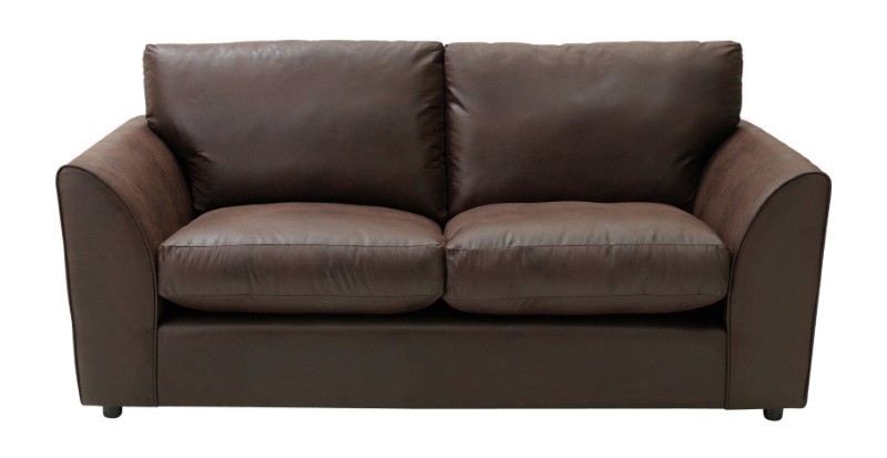 Faux leather sofa