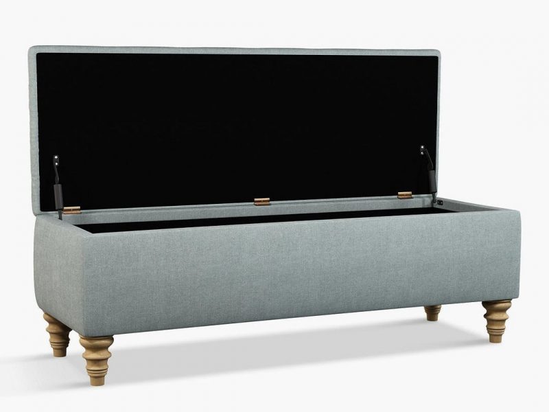 Upholstered storage ottoman