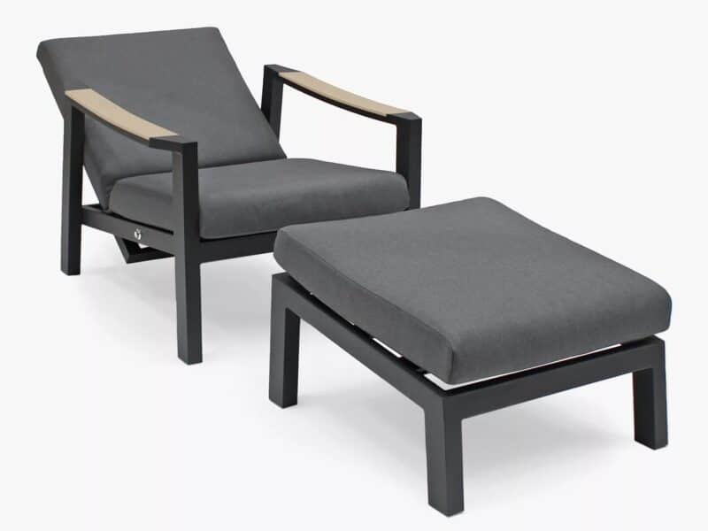 Outdoor Lounging chair with matching footstool