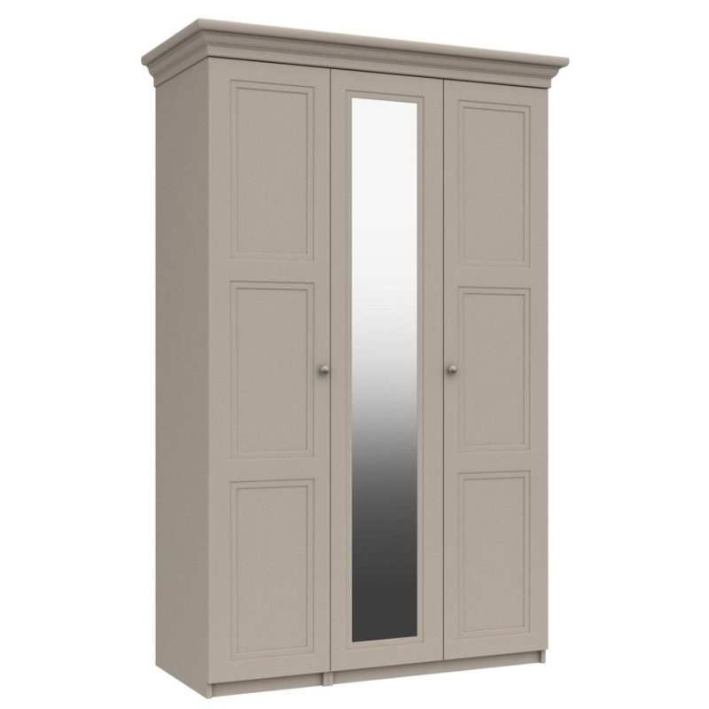 3 door wardrobe with central mirror