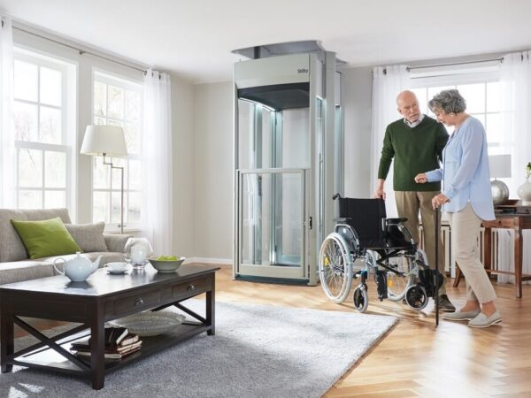 A domestic wheelchair lift