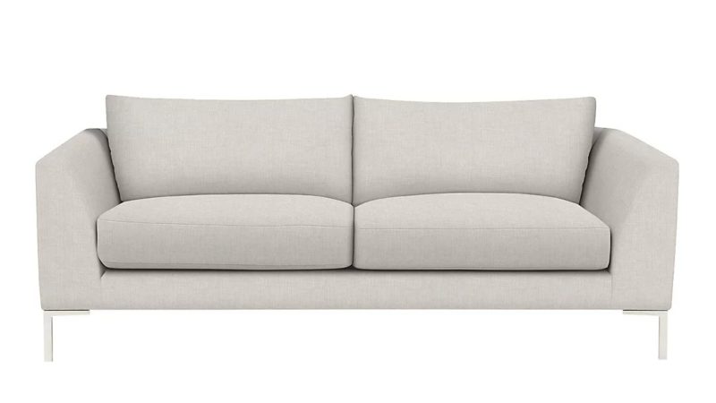 4-seater grey fabric sofa